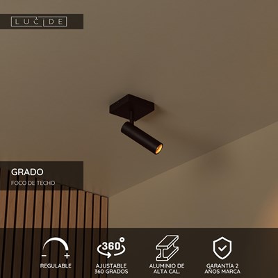 Lucide GRADO - Foco de techo - 1xGU10 (MR11) - Negro